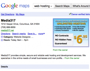 Media317 Listing in Google Places