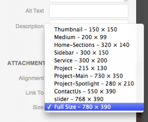 WordPress Image Sizes in Media Settings