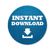 Instant Download - Circle Badge Blue